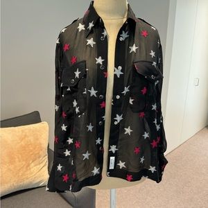 Rag and Bone silk blouse with stars